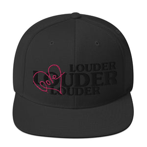 Love Louder Snapback Cap (various colors avail.)