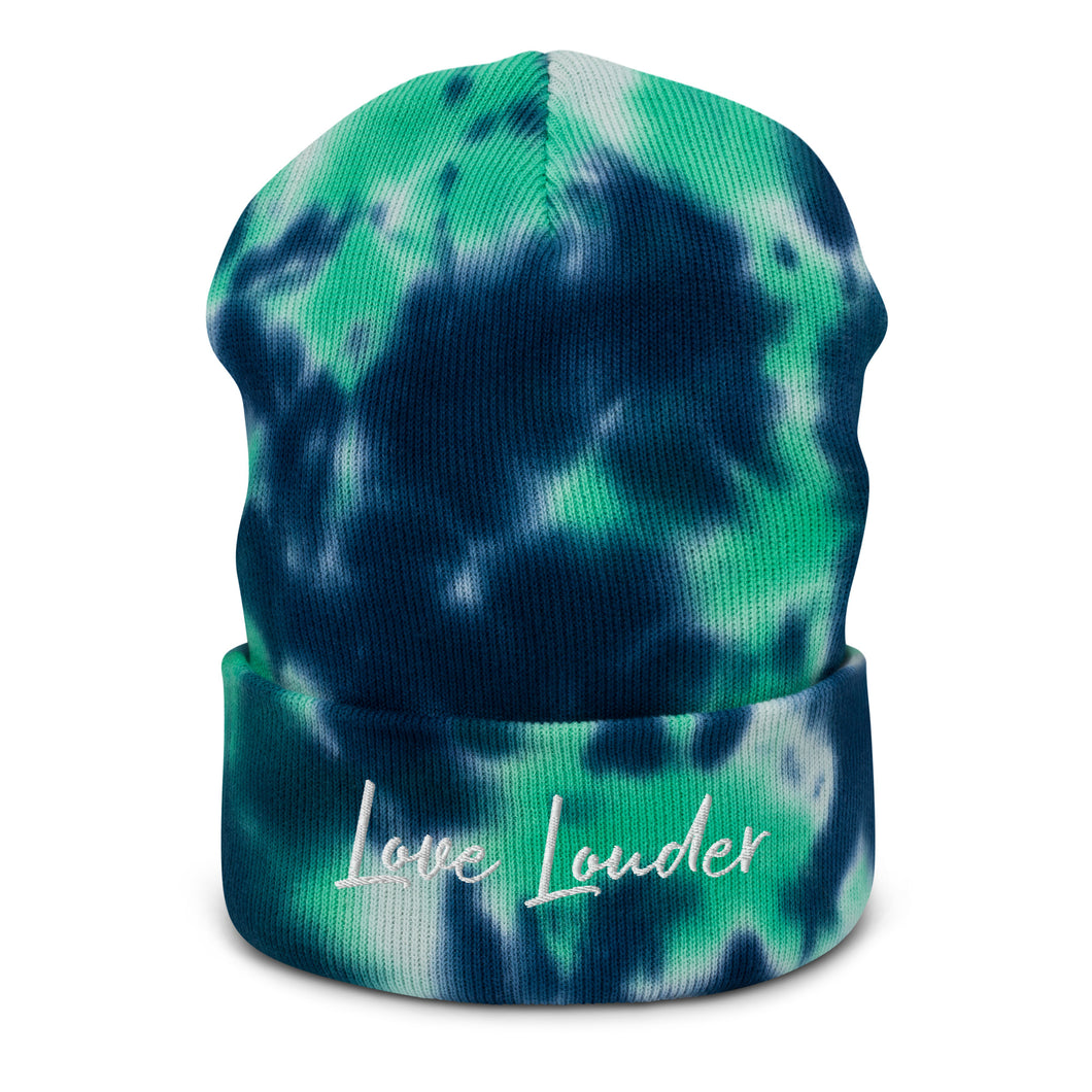 Love Louder Tie-dye Beanie