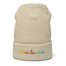 Load image into Gallery viewer, Love Louder Rainbow Beanie