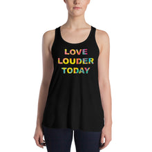 Load image into Gallery viewer, Love Louder Women&#39;s Flowy Racerback Tank