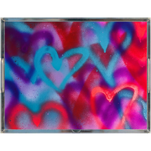 Load image into Gallery viewer, Graffiti Hearts Acrylic Tray