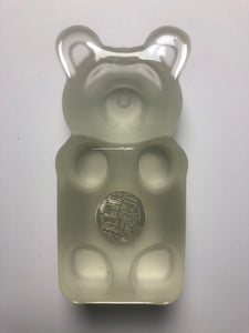 Silver Bitcoin Bear Sculpture