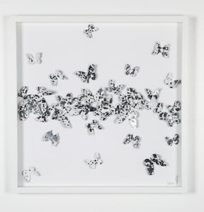 White 3D Framed Butterflies