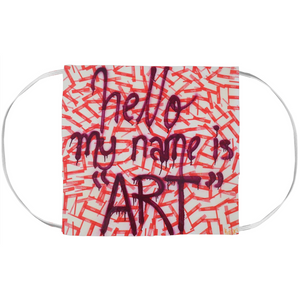 'Hello my name is art' Face Mask Covers