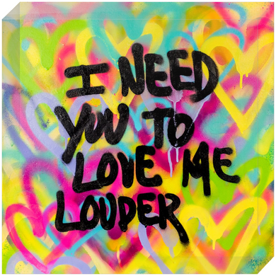 Love Me Louder Acrylic Block