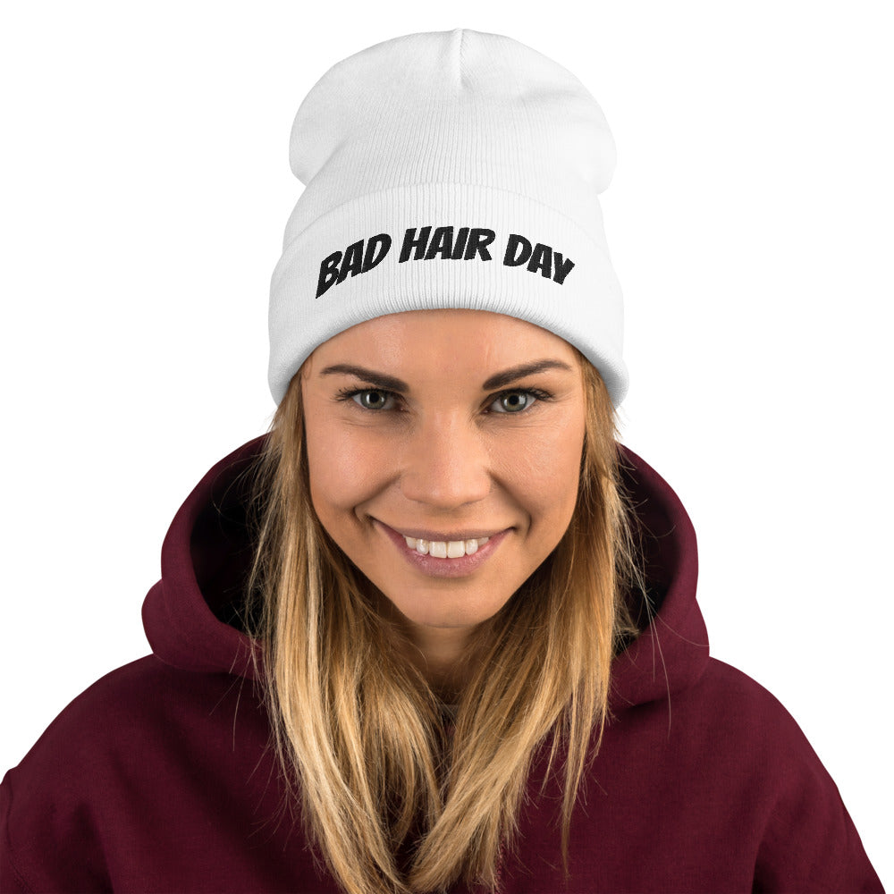 Bad Hair Day Embroidered Beanie