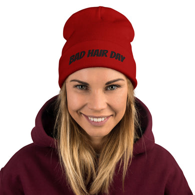 Bad Hair Day Embroidered Beanie