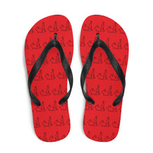 Load image into Gallery viewer, Red Hot Bunny Flip-Flops