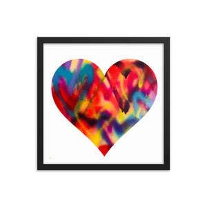 Framed graffiti heart