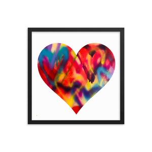Framed graffiti heart