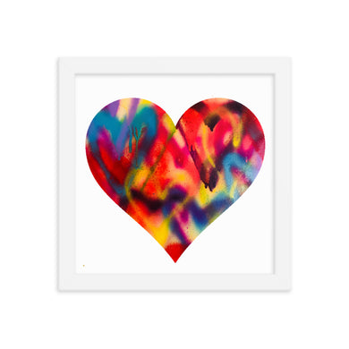 Framed graffiti heart